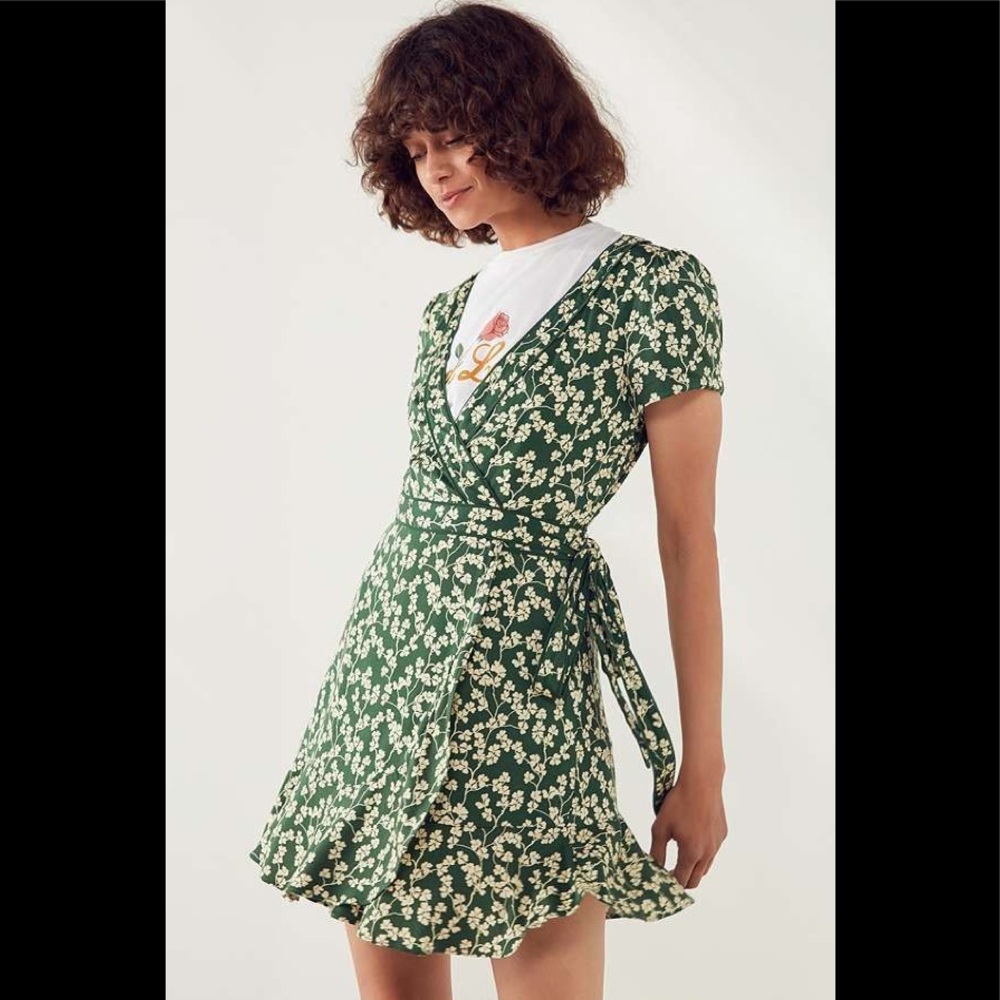 UO Kimchi Blue Rita Clover Wrap Dress